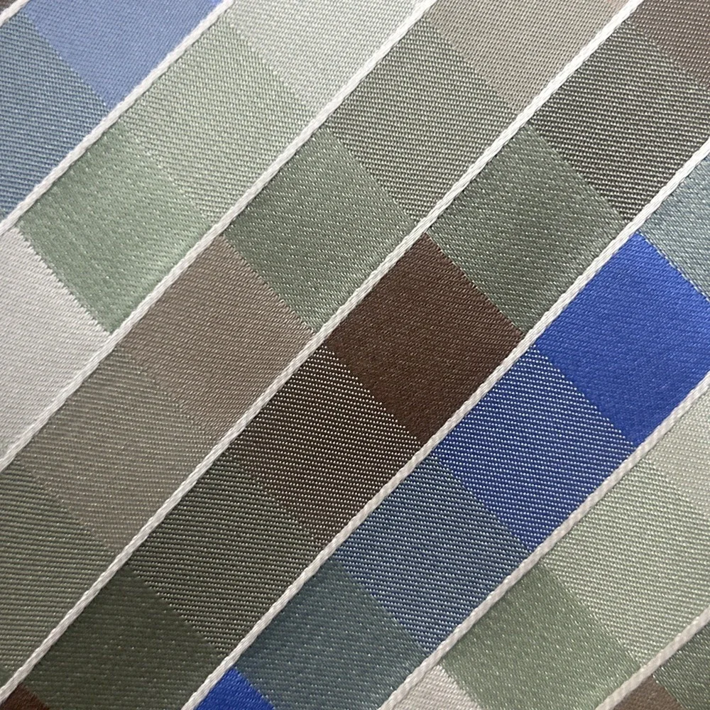 Kenneth Cole Reaction Green Blue 100% Silk Men's Neck Tie Stylish Trend‎ Modern